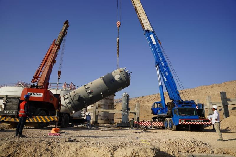 نصب موفقیت‌آمیز درام‌های ۱۱۰ تنی در پتروشیمی دهدشت